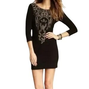 Free People Black Ribbed Bodycon Mini Dress